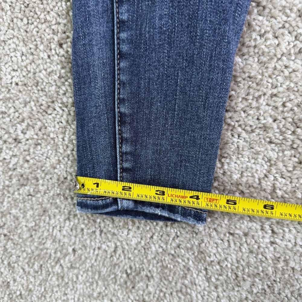 American Eagle Outfitters Hi-Rise Jegging Jeans Womens 0 Short Distressed Blue - Picture 8 of 9